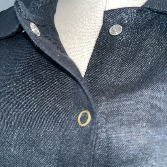 CONSCIOUS CLOTHING REVOLUTION SHIRT DRESS - BLACK - MADE IN MICHIGAN - LINEN - S - Picture 4 of 10
